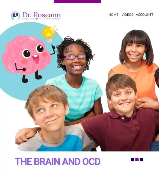 Three children of different ethnicities smiling with cartoon happy brain illustration