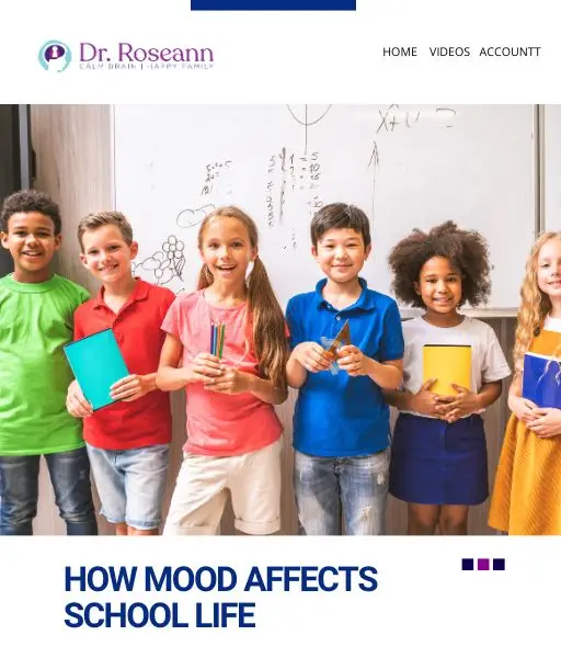 Children holding books in classroom illustrated for article on mood effects on school