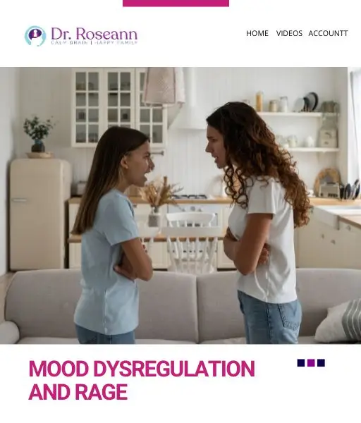 Two girls in living room, one in light blue looking upset, other in white reaching toward her with concern