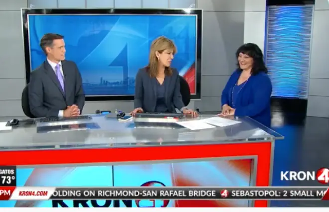 Dr. Roseann Capanna-Hodge appearing on KRON4 news broadcast