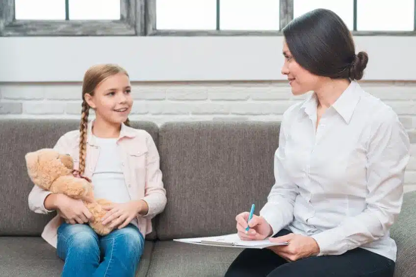 child receiving quality brain based counseling