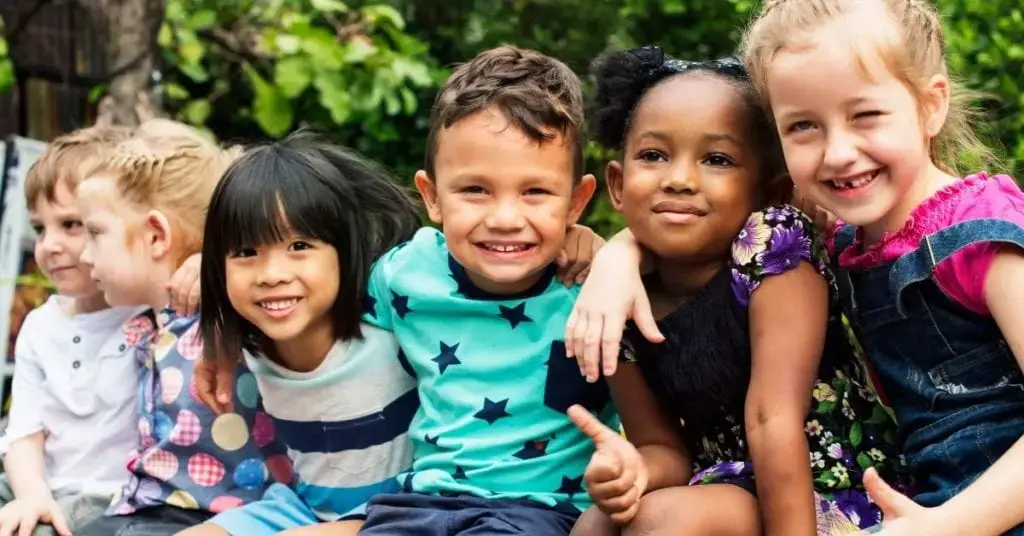 multicultural happy children