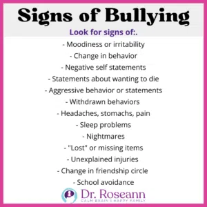 Signs of Bullying