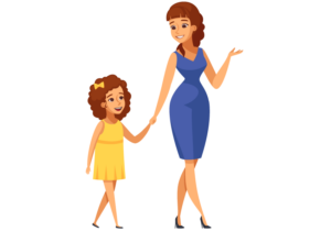 A BrainBehaviorReset™ Program featuring a cartoon image of a mother and her daughter.