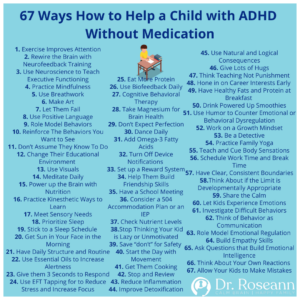 67 ways to help a child with ADHD without medication