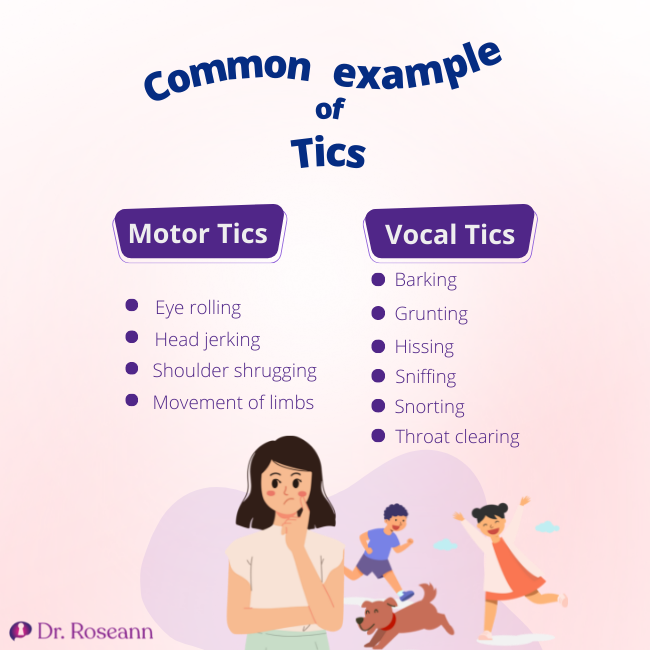 Common examples of tics