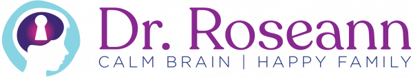 Dr roseann calm brain happy family logo.