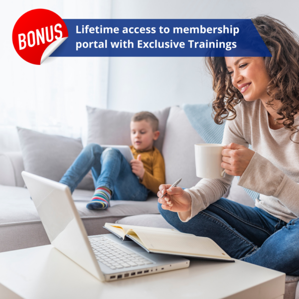 Lifetime access to exclusive trainings for Calm PEMF™ - Attention and Learning membership portal.