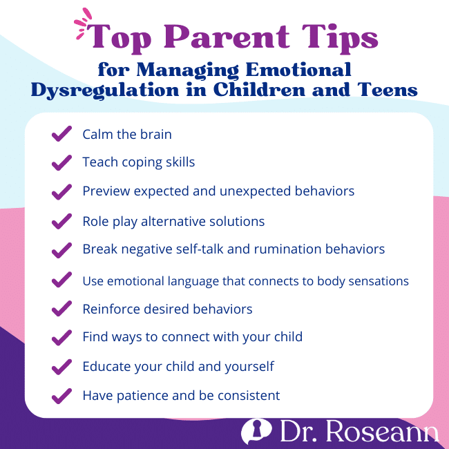Top Parent Tips for Managing Emotional Dysregulation in Children and Teens