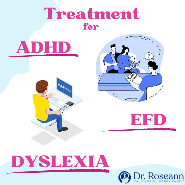 Treatment for ADHD, EFD, and Dyslexia