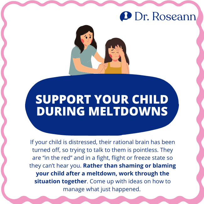 Support your child during meltdowns
