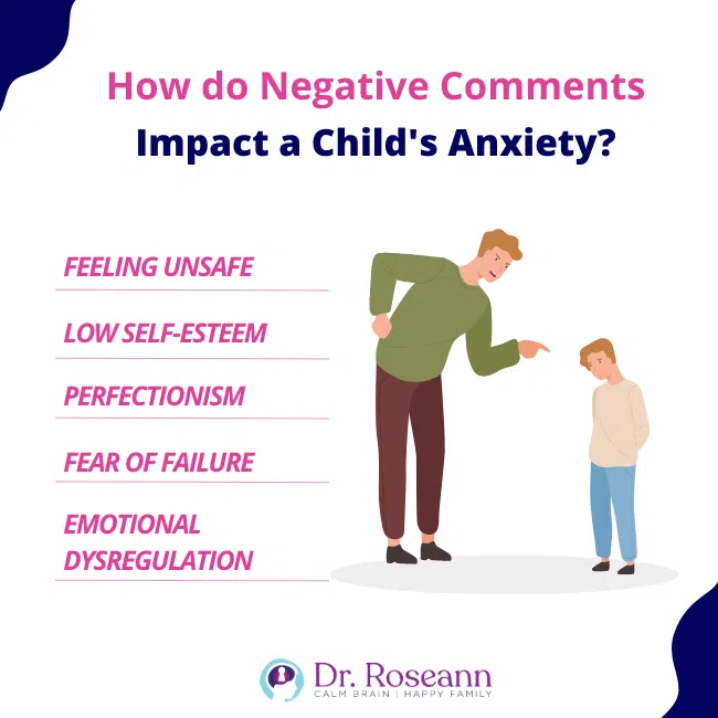 How do Negative Comments Impact a Child's Anxiety