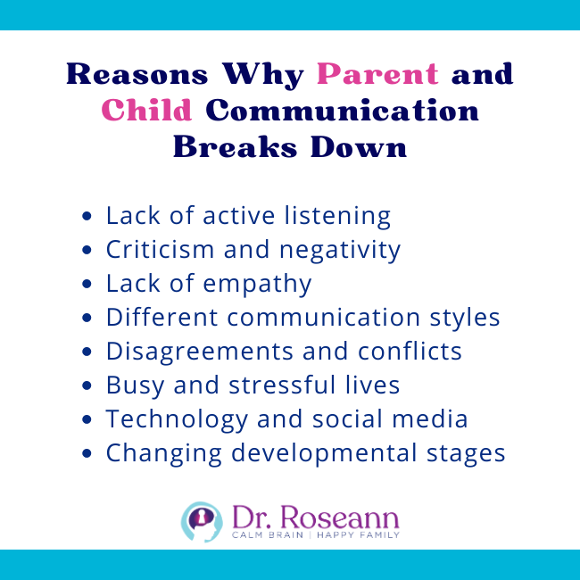 Reasons Why Parent and Child Communication Breaks Down