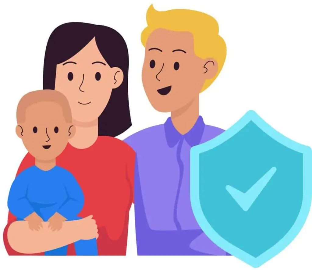 parents with a kid