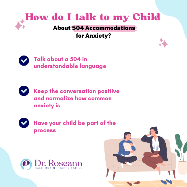 How do I Talk to My Child About 504 Accommodations for Anxiety