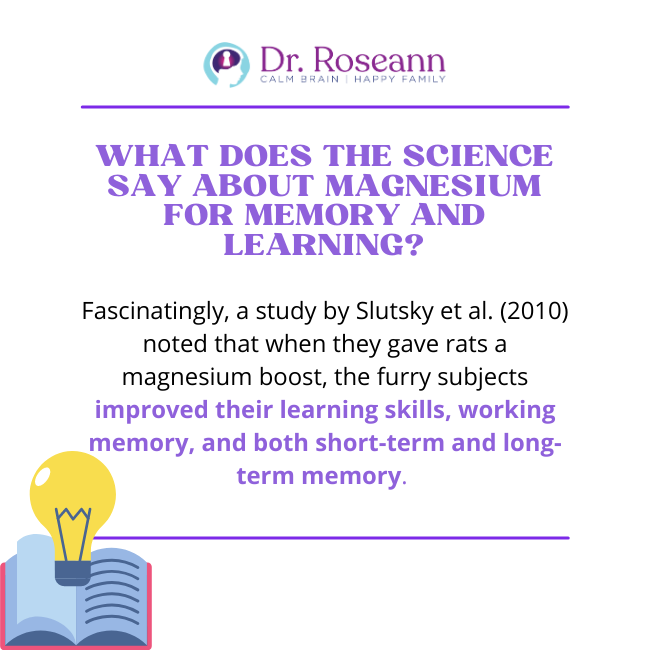 Magnesium for Memory and Learning