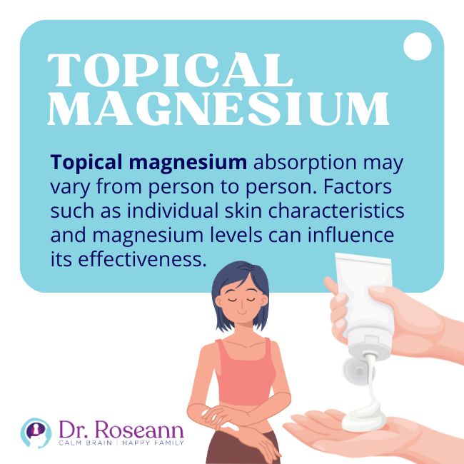 Topical magnesium absorption