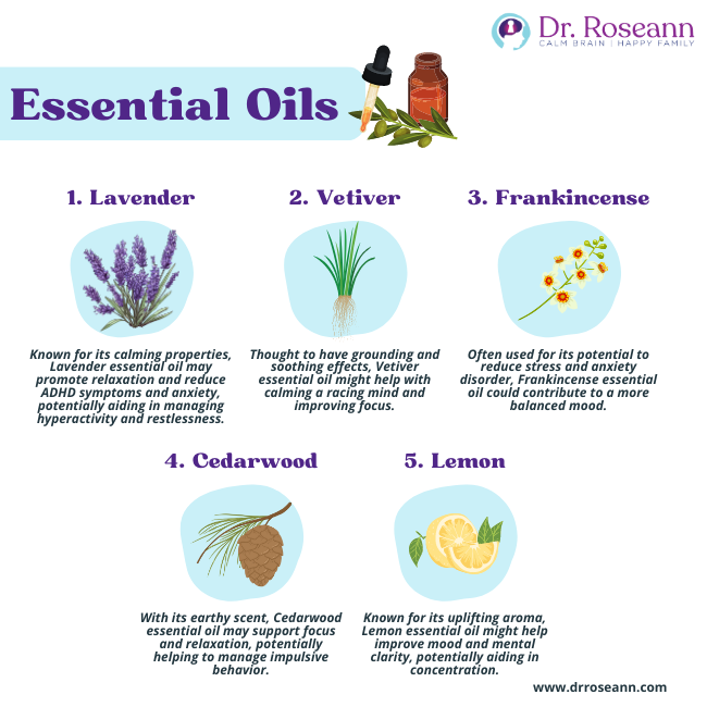 Essential oils that can be used as natural remedies for ADHD