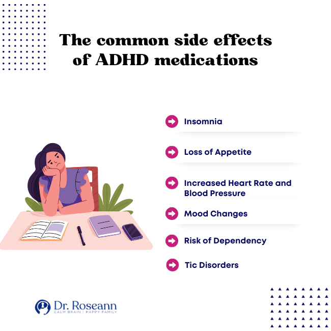common side effects of ADHD medications