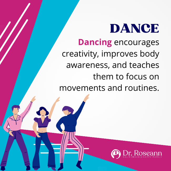 Dancing encourages creativity in children