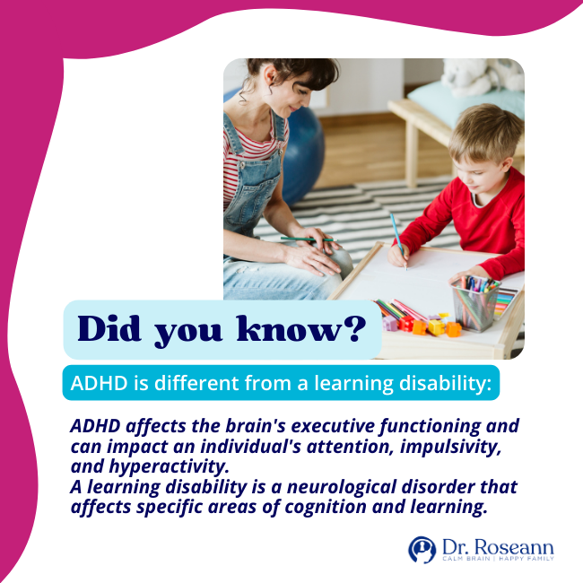 ADHD is different from learning disability