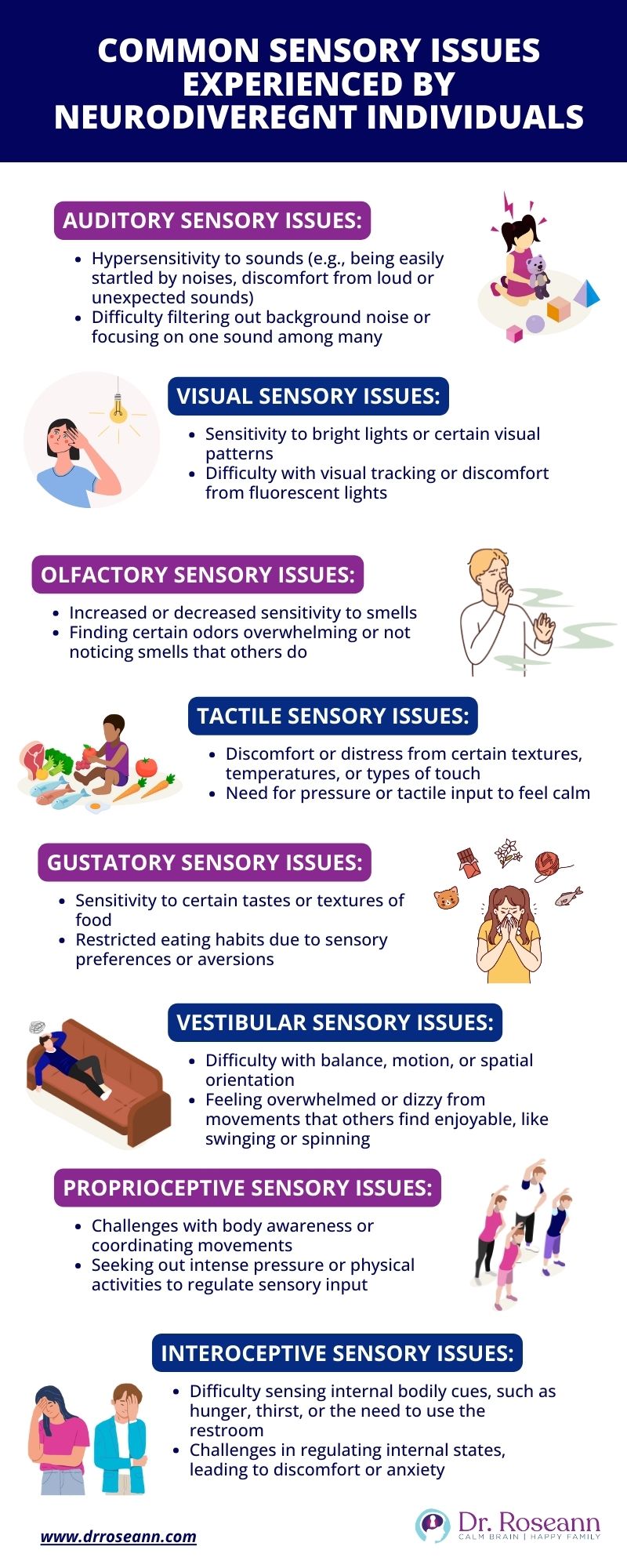 Common Sensory Issues Experienced by Neurodiveregnt Individuals 