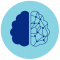 A blue icon featuring a brain and a circle representing ADHD Case Study 2.