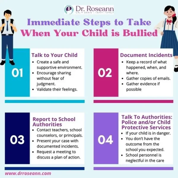 Immediate Steps to Take When Your Child is Bullied Immediate Steps to Take When Your Child is Bullied
