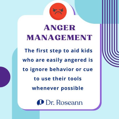 Anger management tip for kids with ADHD — helping children develop coping skills by ignoring negative behavior and encouraging them to use calming tools.