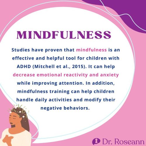 Mindfulness as coping skills for ADHD child – helps reduce emotional reactivity, anxiety, and improves attention while supporting positive behavior changes.