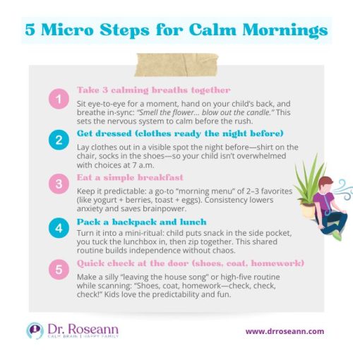 Executive Functioning in Children | 5 Steps for Calm Mornings Executive functioning in children improves with calm morning routines like breathing, breakfast, and planning