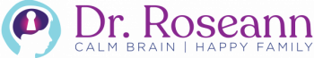 Dr roseann calm brain happy family logo.